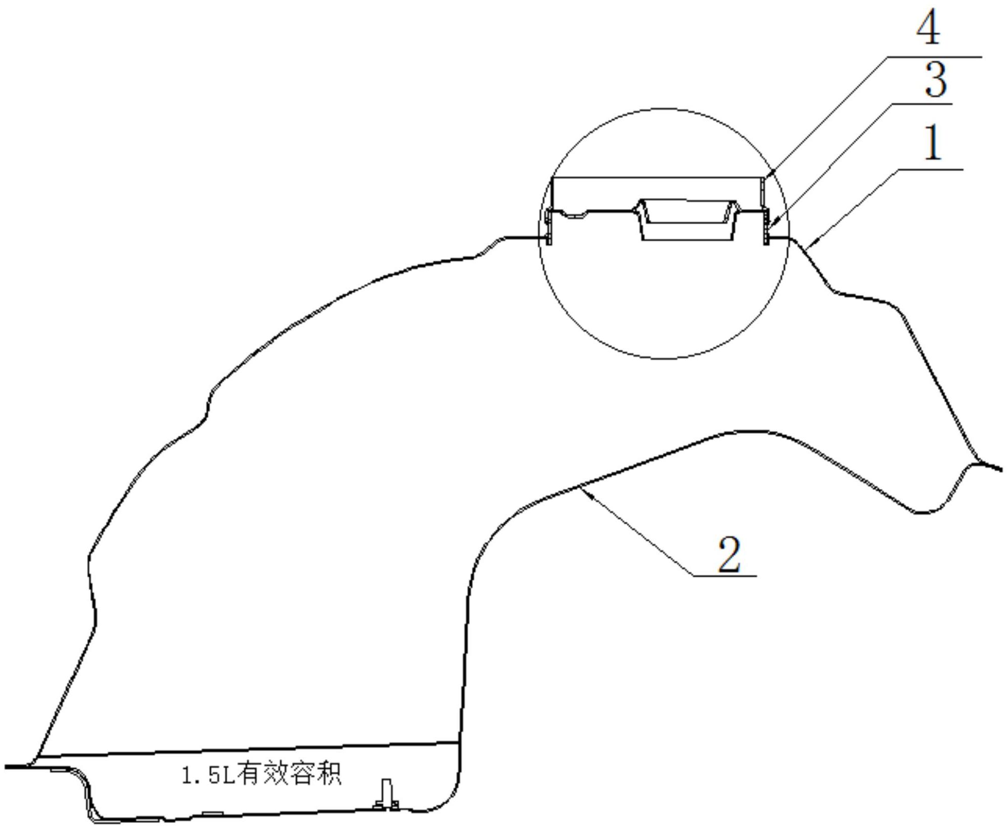 一种大排量摩托车的油箱结构