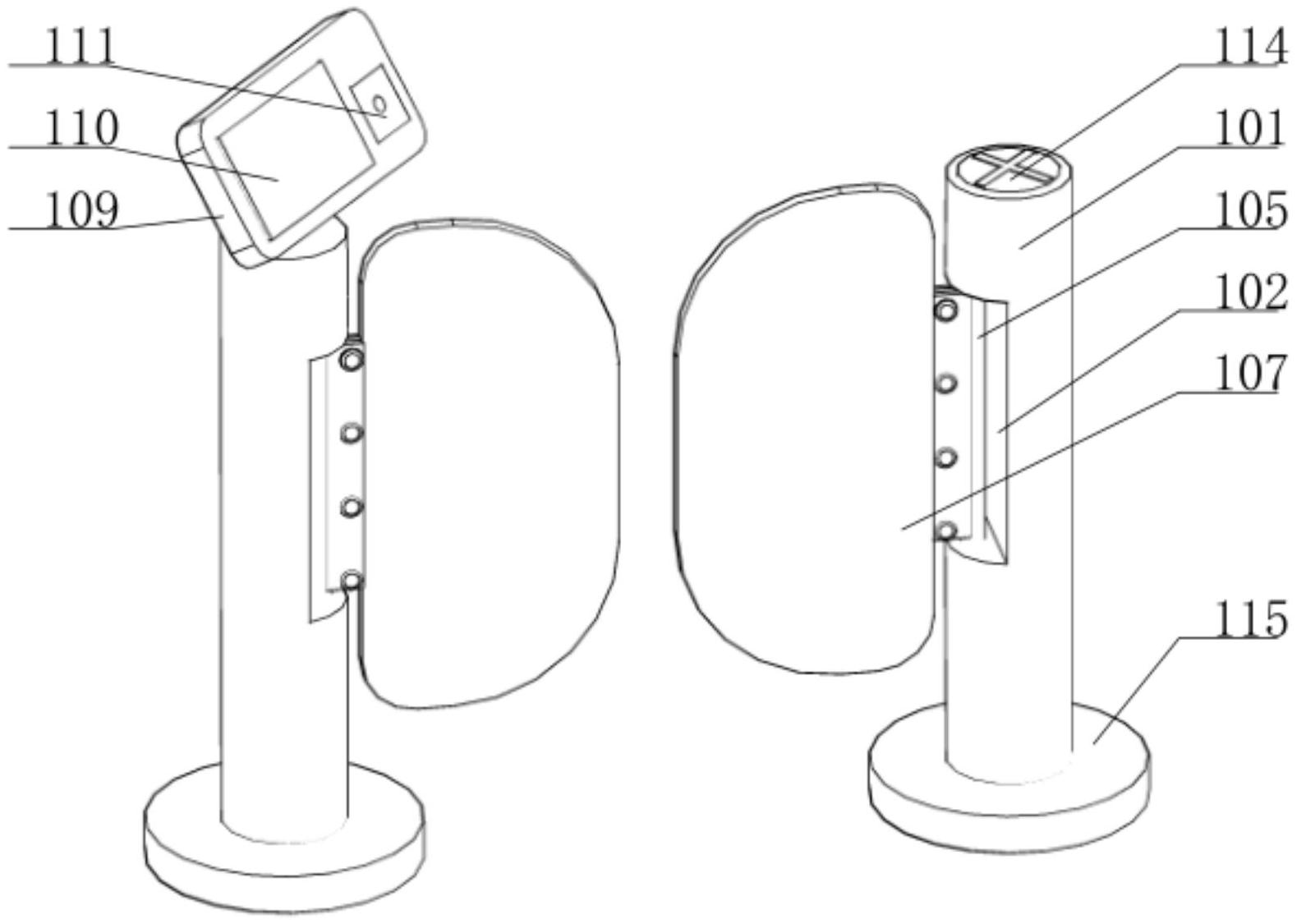 一种电子客票柱式检票机