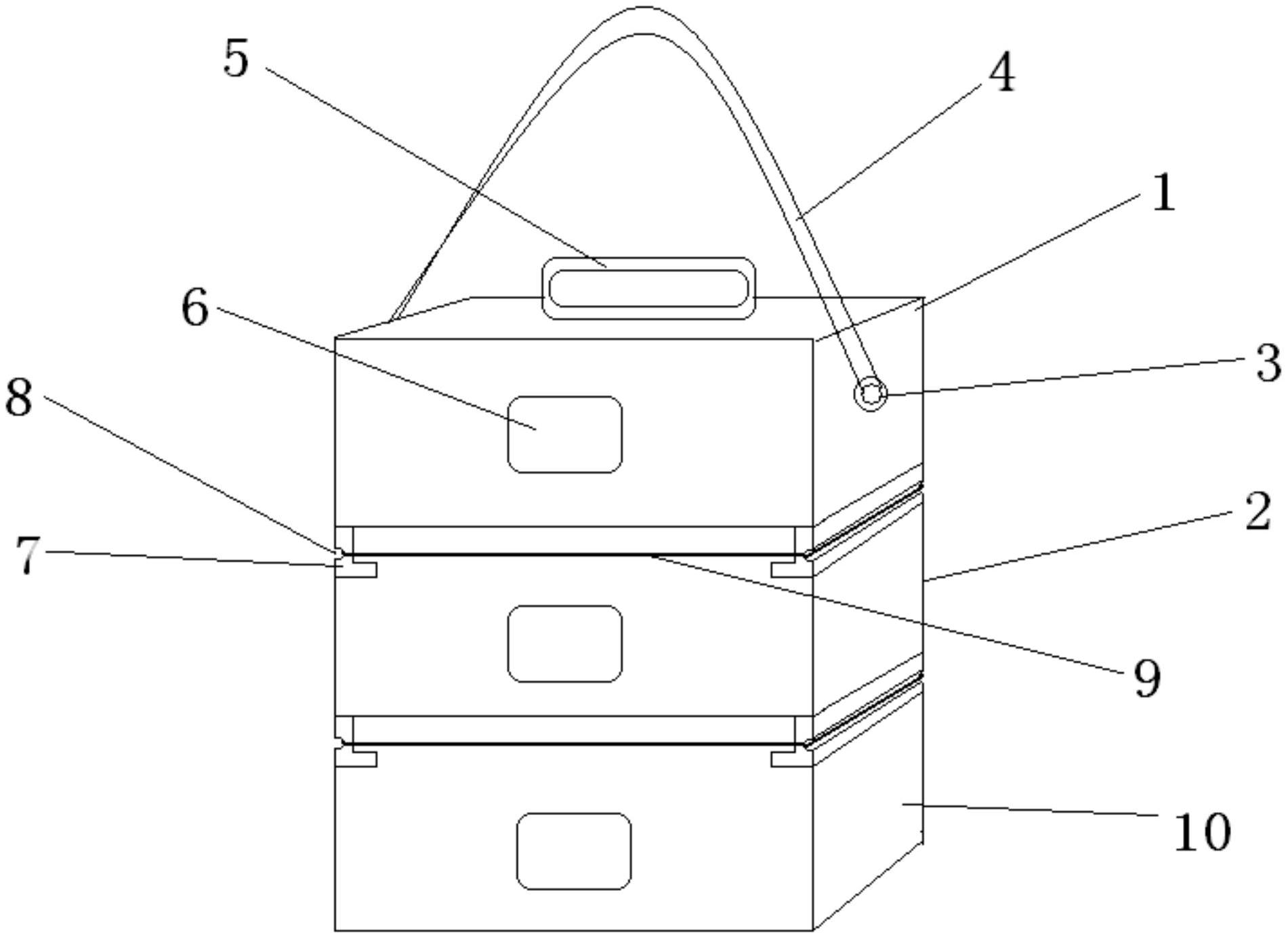 一种护理科用药品干湿分离的组合式药箱