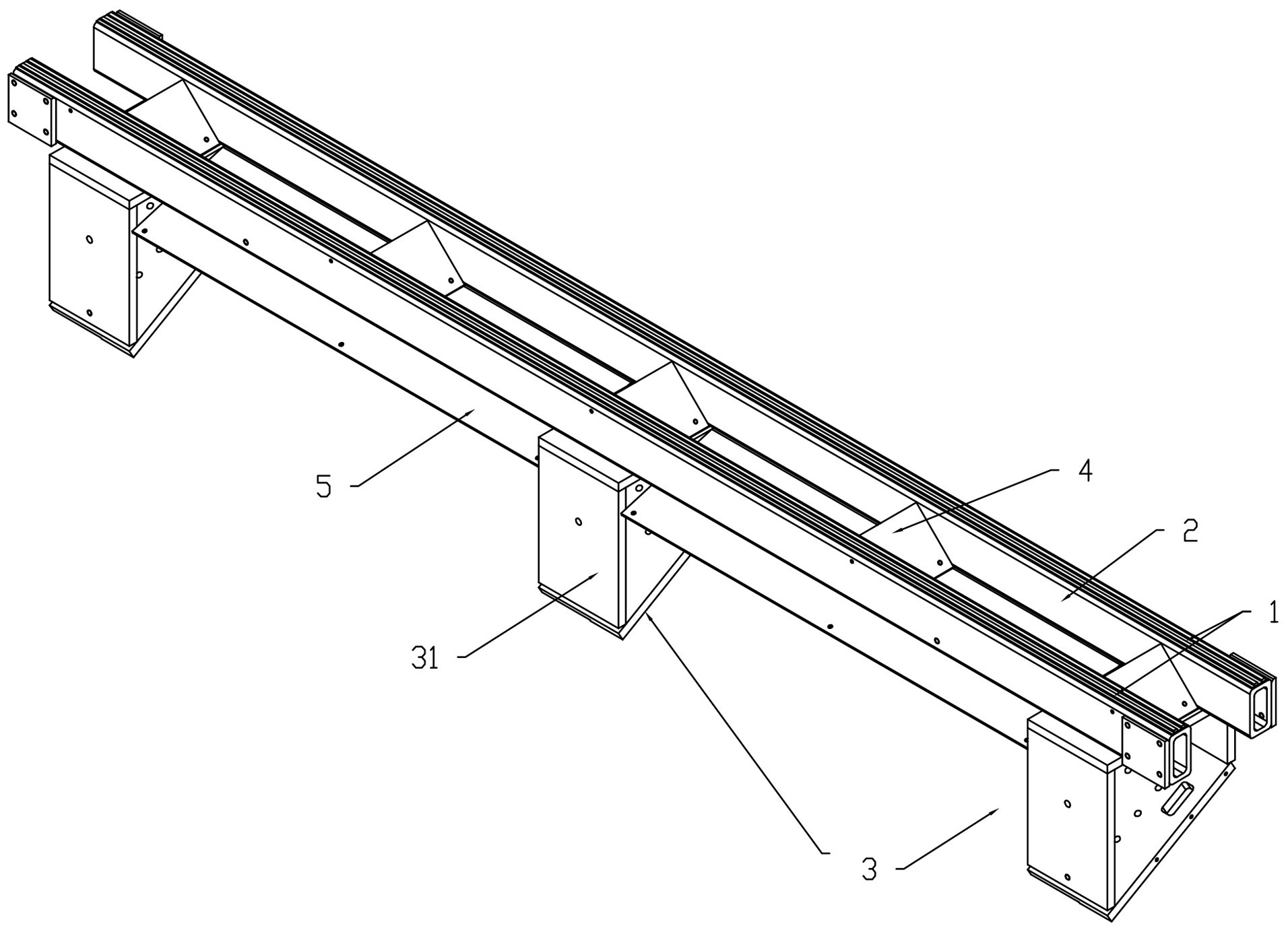 一种适用于中空玻璃自动涂胶机的新型传送架结构