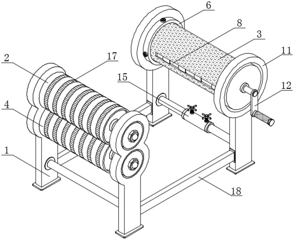 一种便于拆装的塑料卷材生产用废边收卷装置
