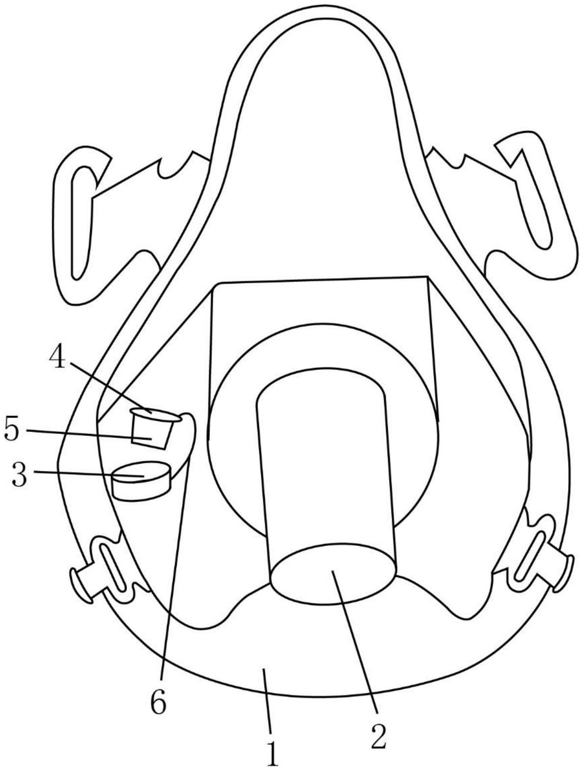 连接筋的组合结构,实现留置鼻胃管的吸氧面罩设计科学合理,结构简单
