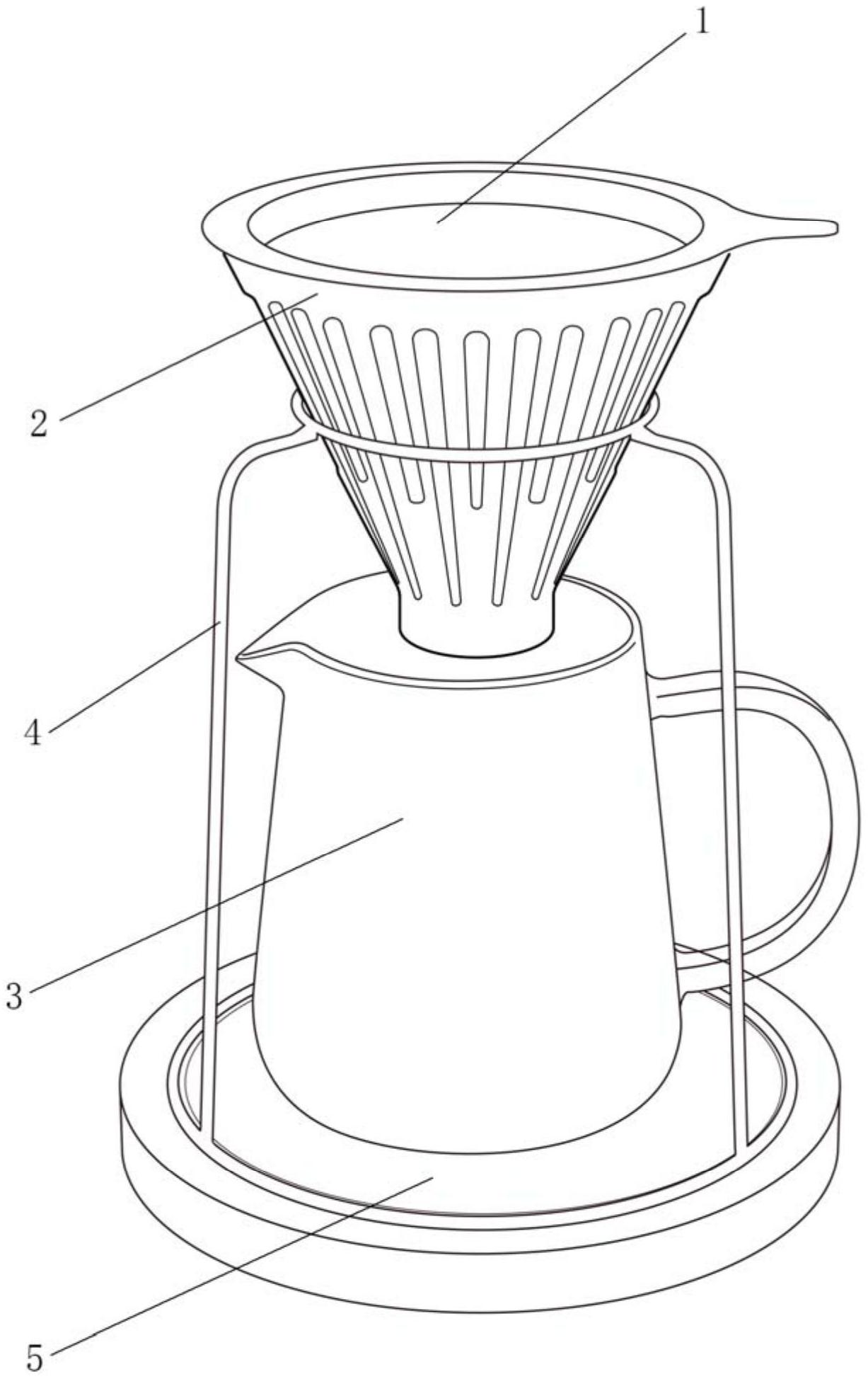 分体式双层过滤咖啡壶