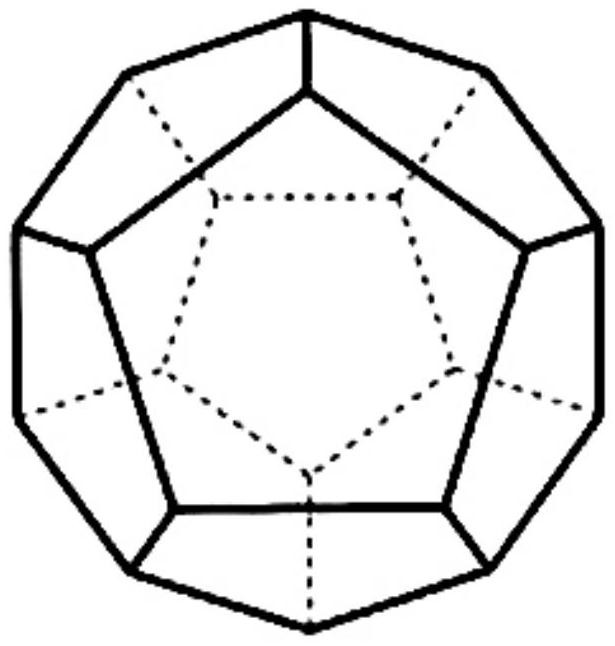 凹型模具为十二个正五边形平面组成的正十二面体,有底面和11个测试面