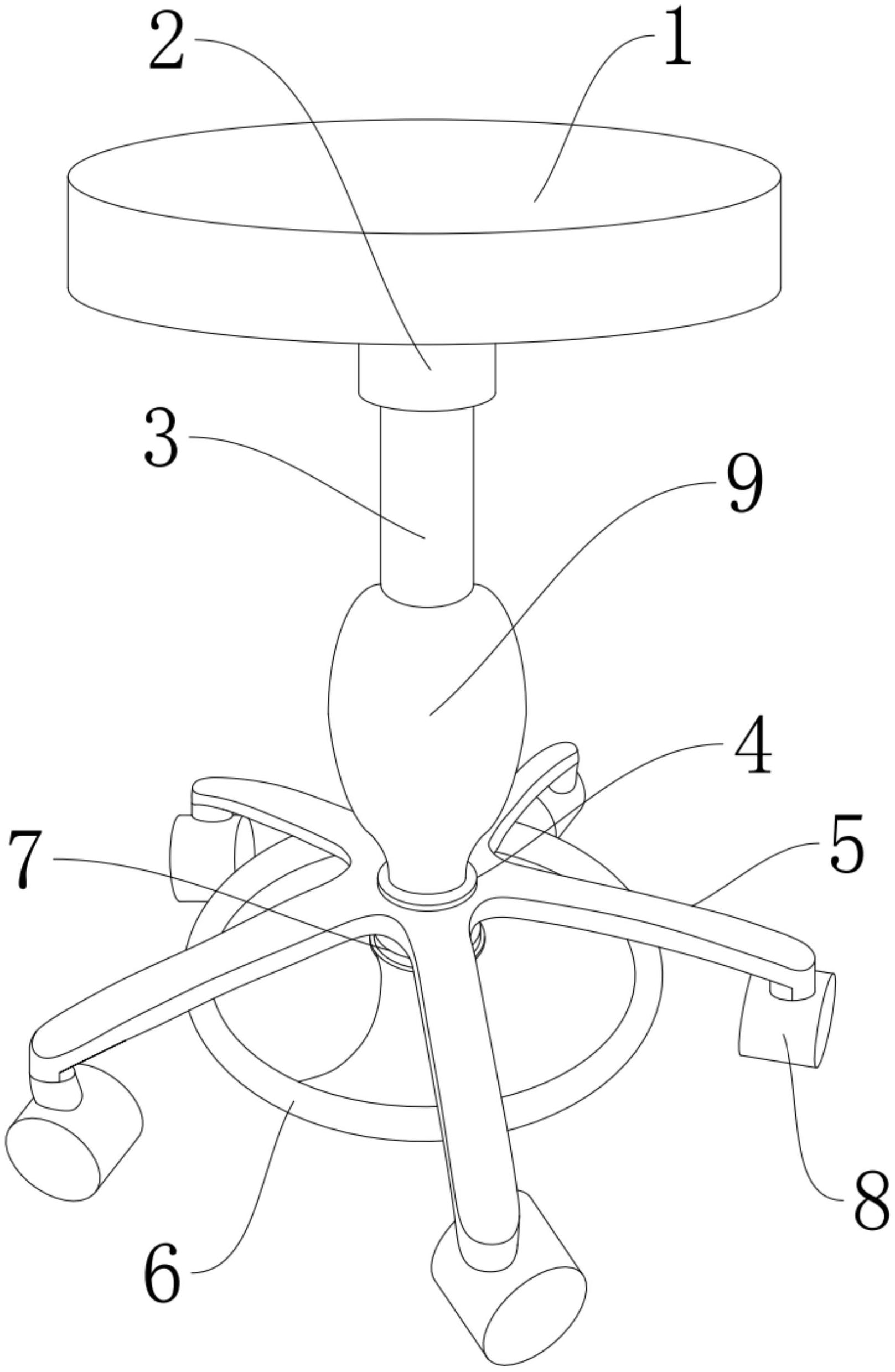 一种脚踏式升降手术圆凳