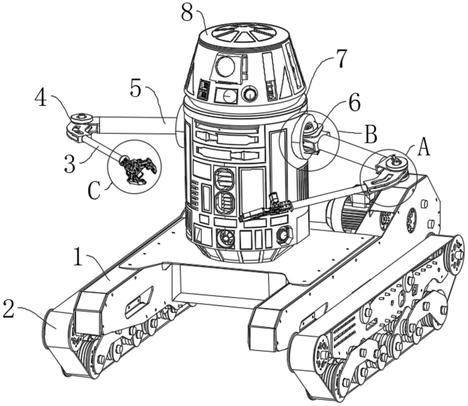 一种用于巡查机器人的旋转摆动机构