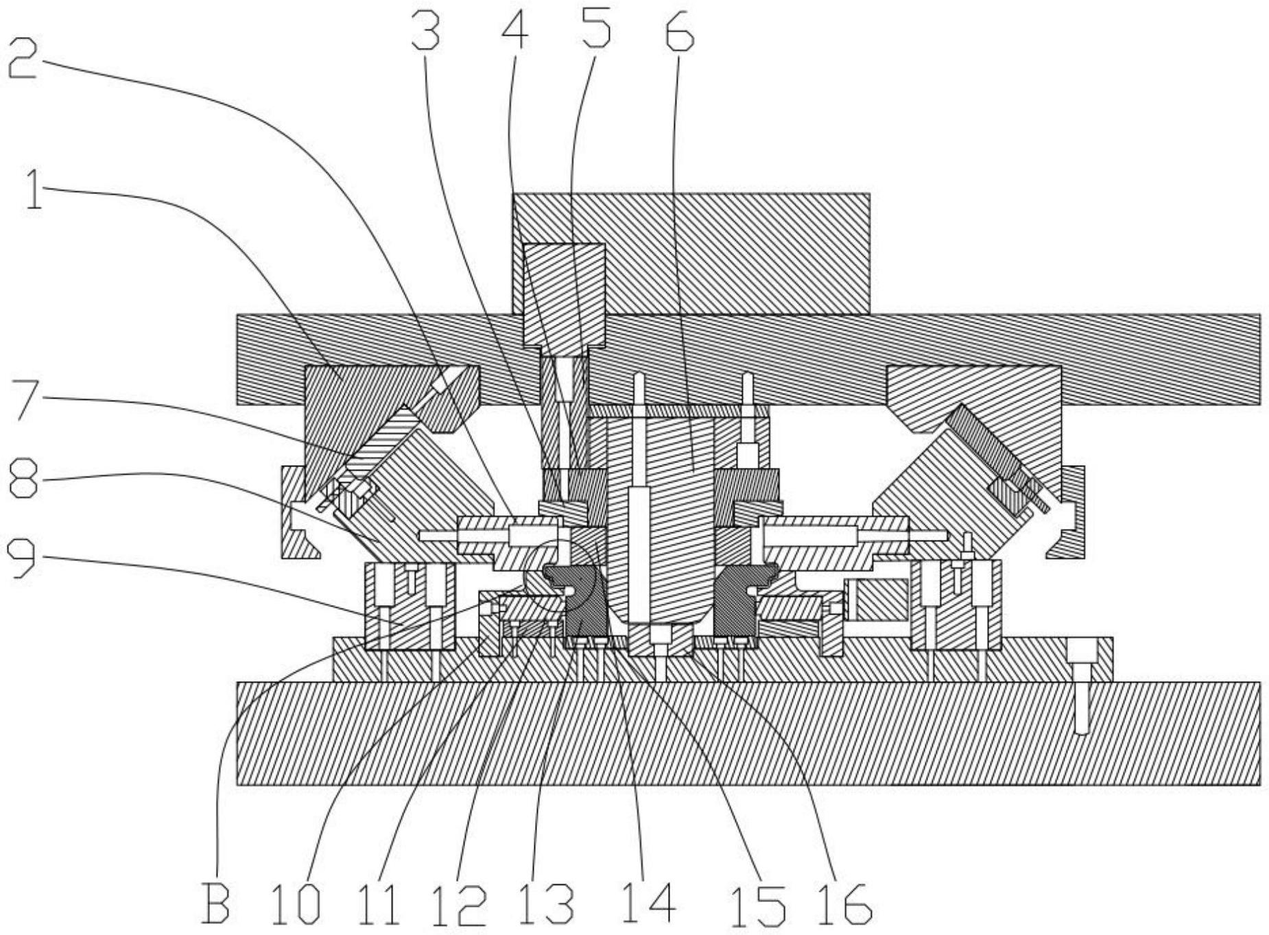 一种用于制作汽车油箱泵锁紧环的模具机构