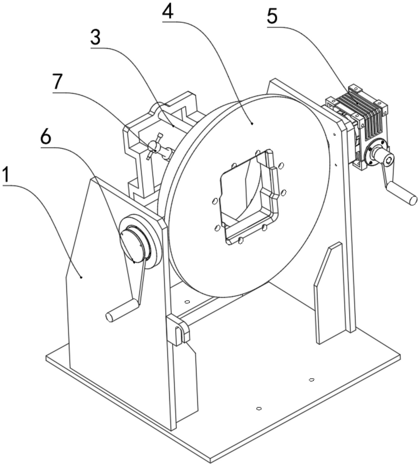 一种钩体检测用多向翻转工装