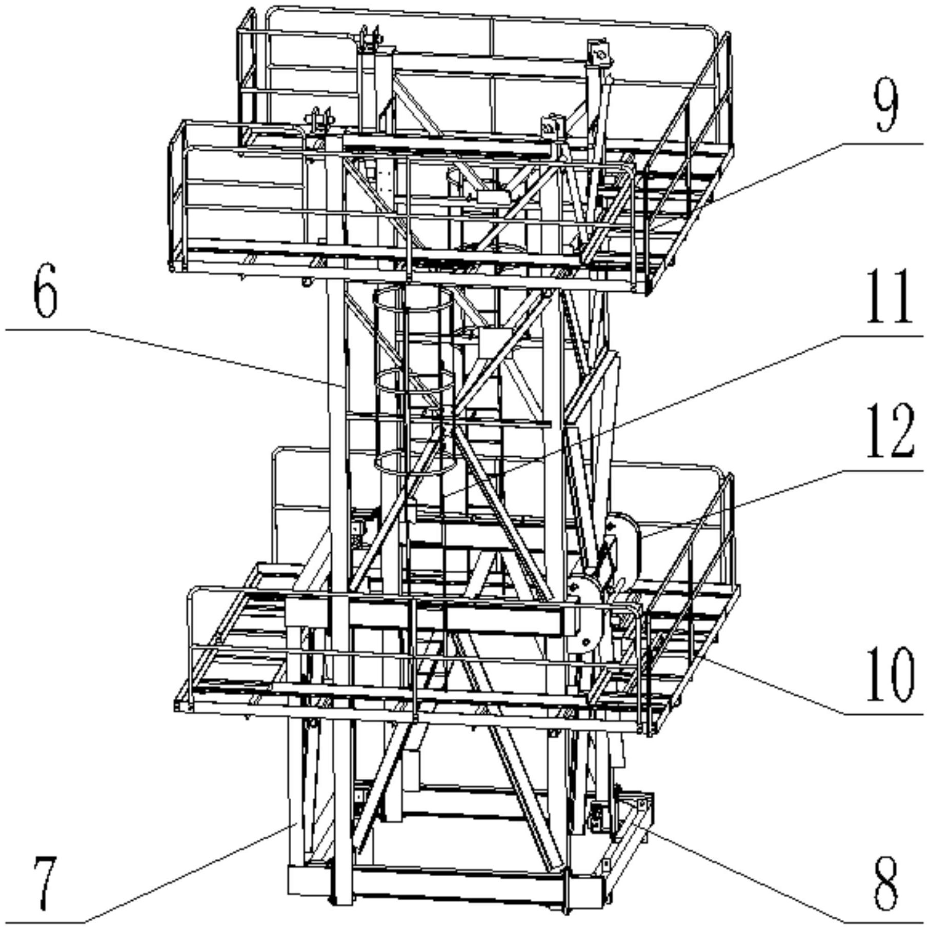 一种新型顶升套架的自升式平头塔机