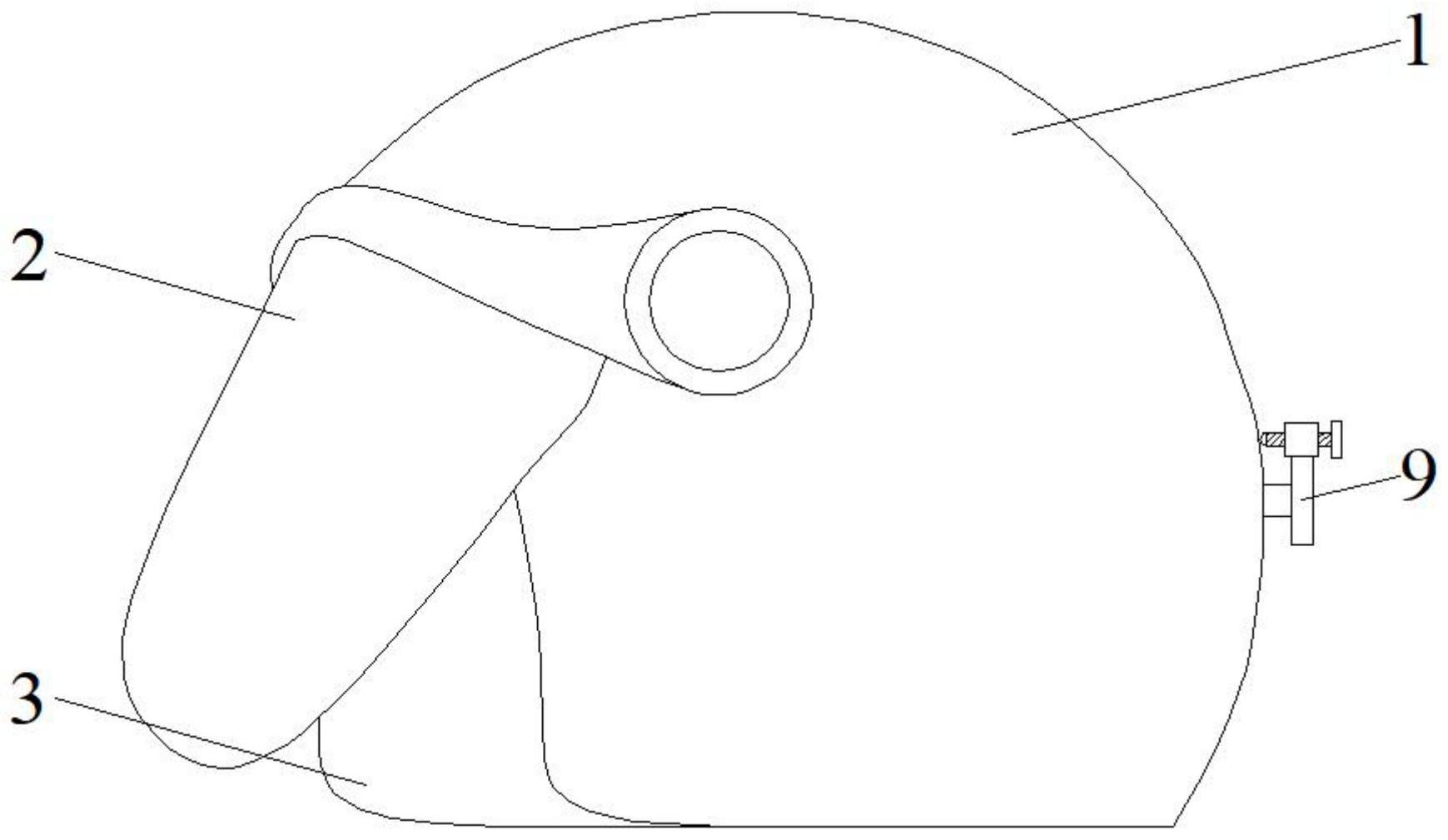 一种可调节防护面罩视野的运动头盔