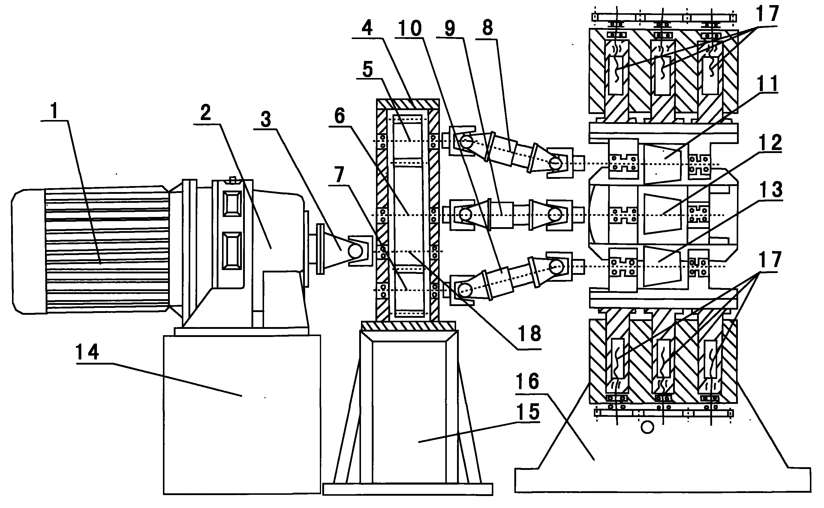 一种新型简易整体螺旋翅片管滚压机
