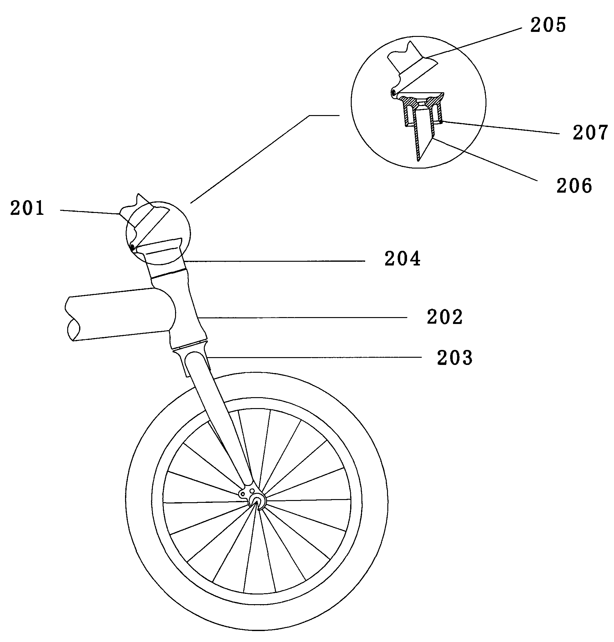 自行车龙头结构图图片
