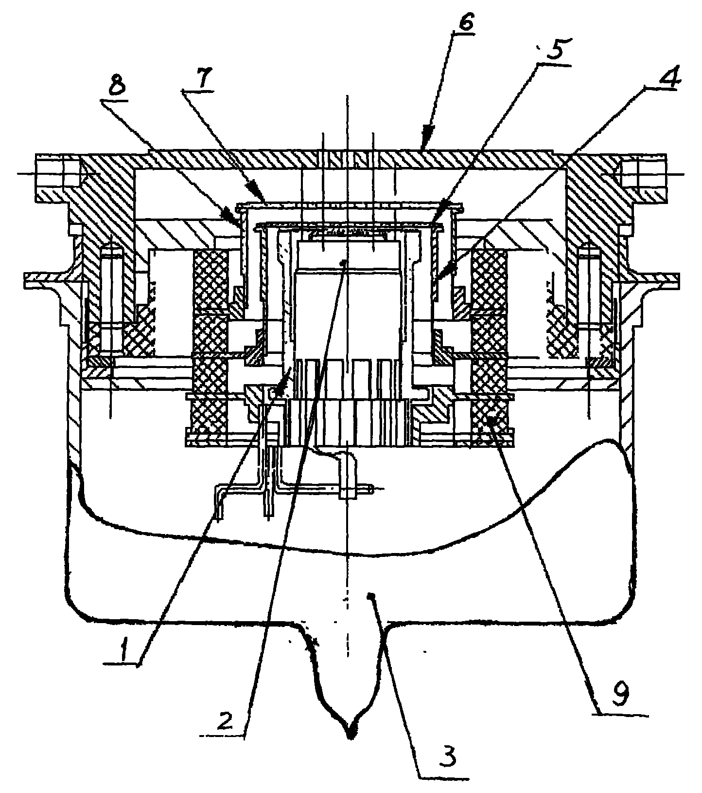 包括阴极组件,内筒,中筒,外筒形套装结构,电子枪绝缘体外壳和阳极,其