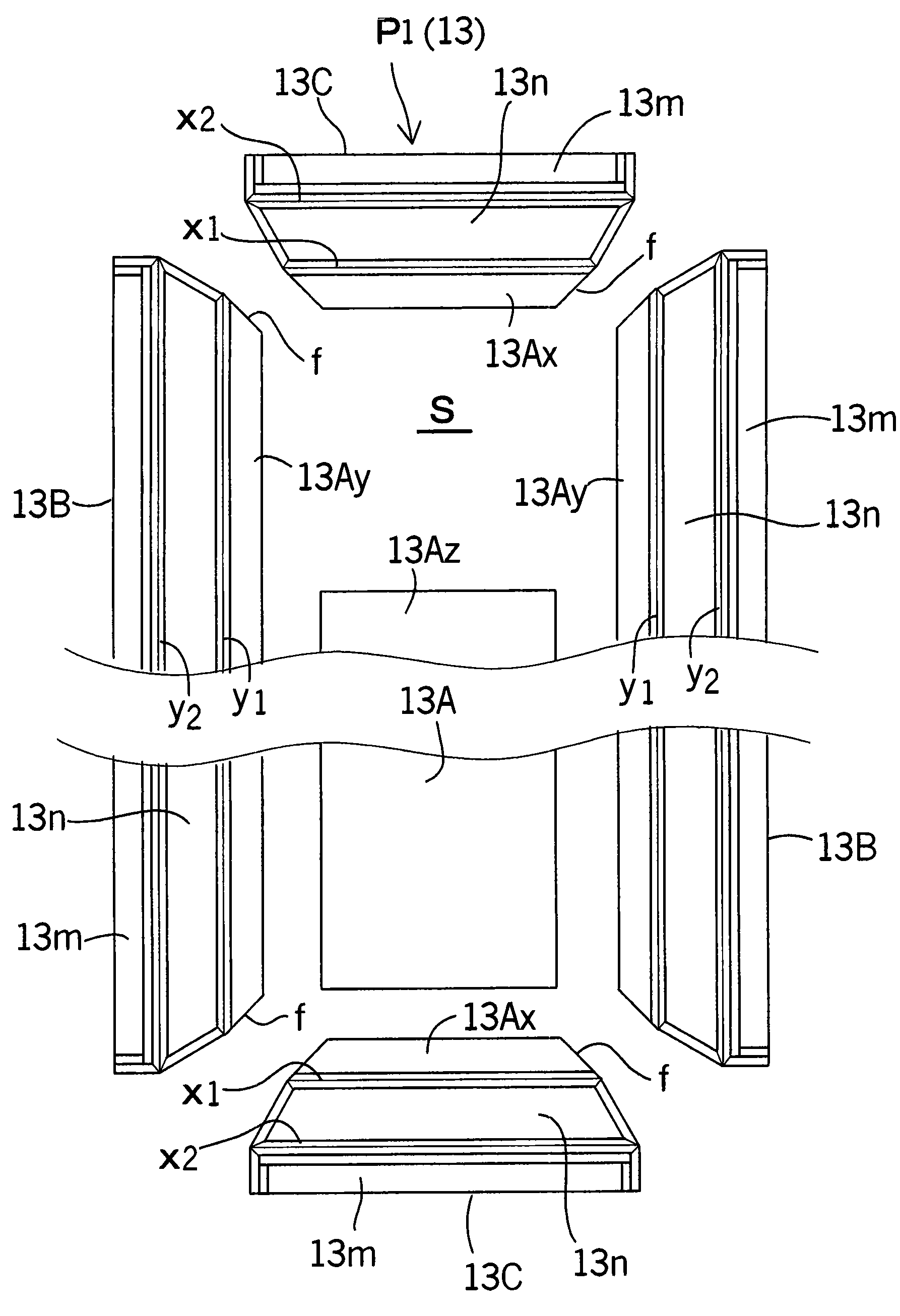 瓦楞纸棺材及其顶板构造