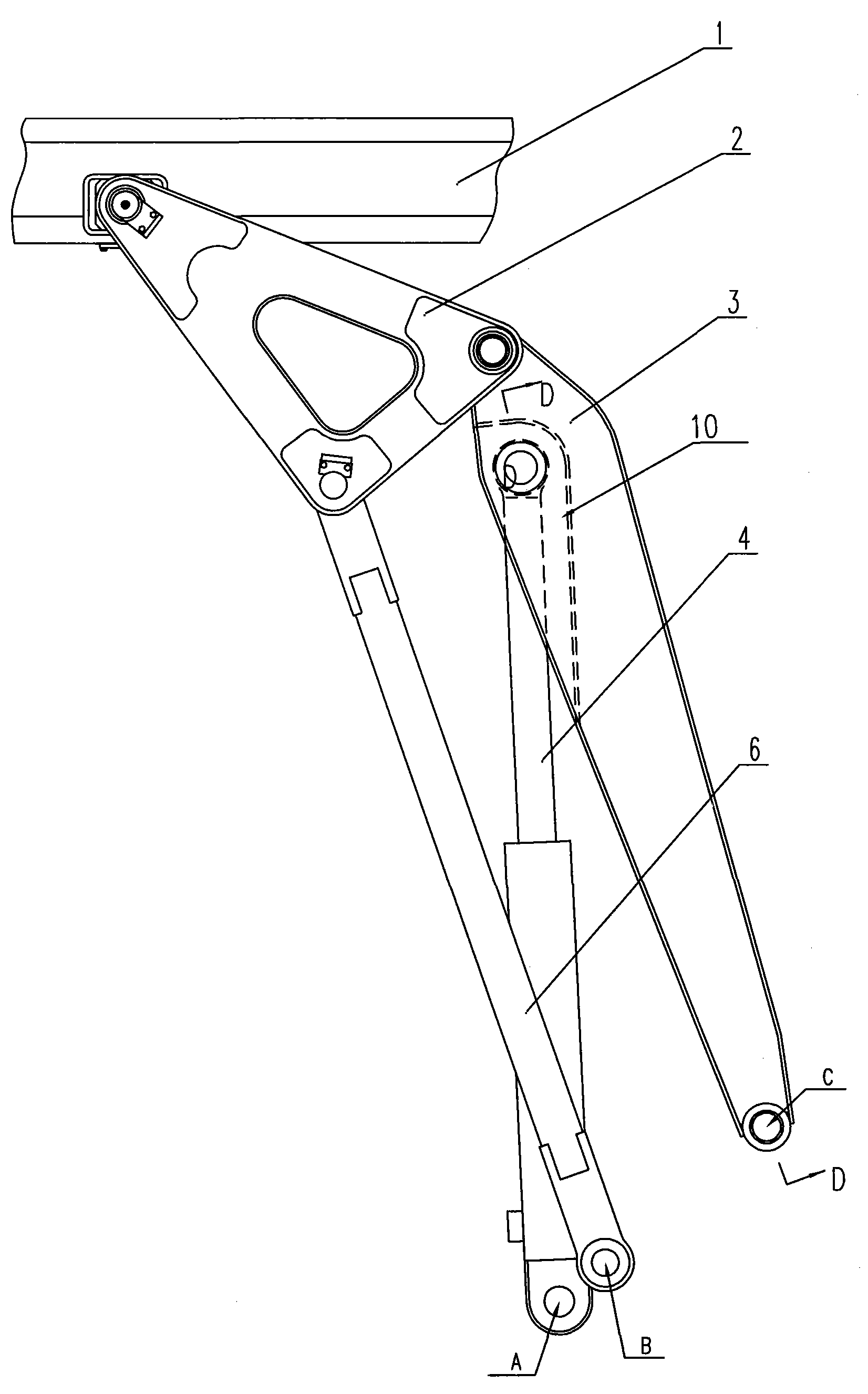 一种旋挖钻机的动臂变幅机构
