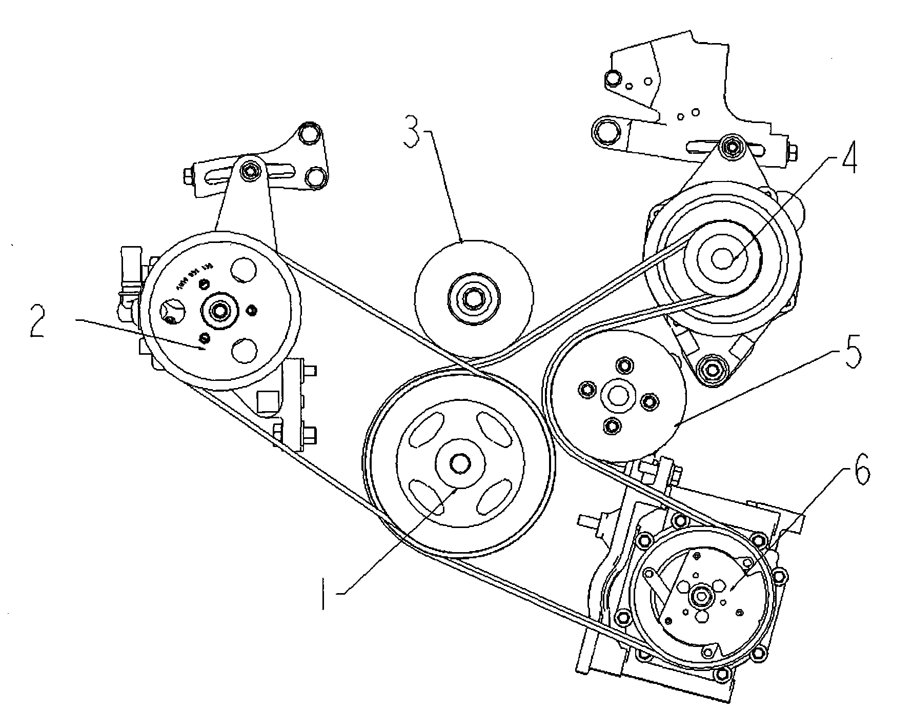 小排量汽油发动机皮带传动系统