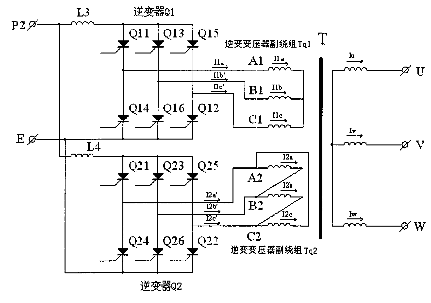 用於高壓電動機調速轉子側控制的雙重逆變器