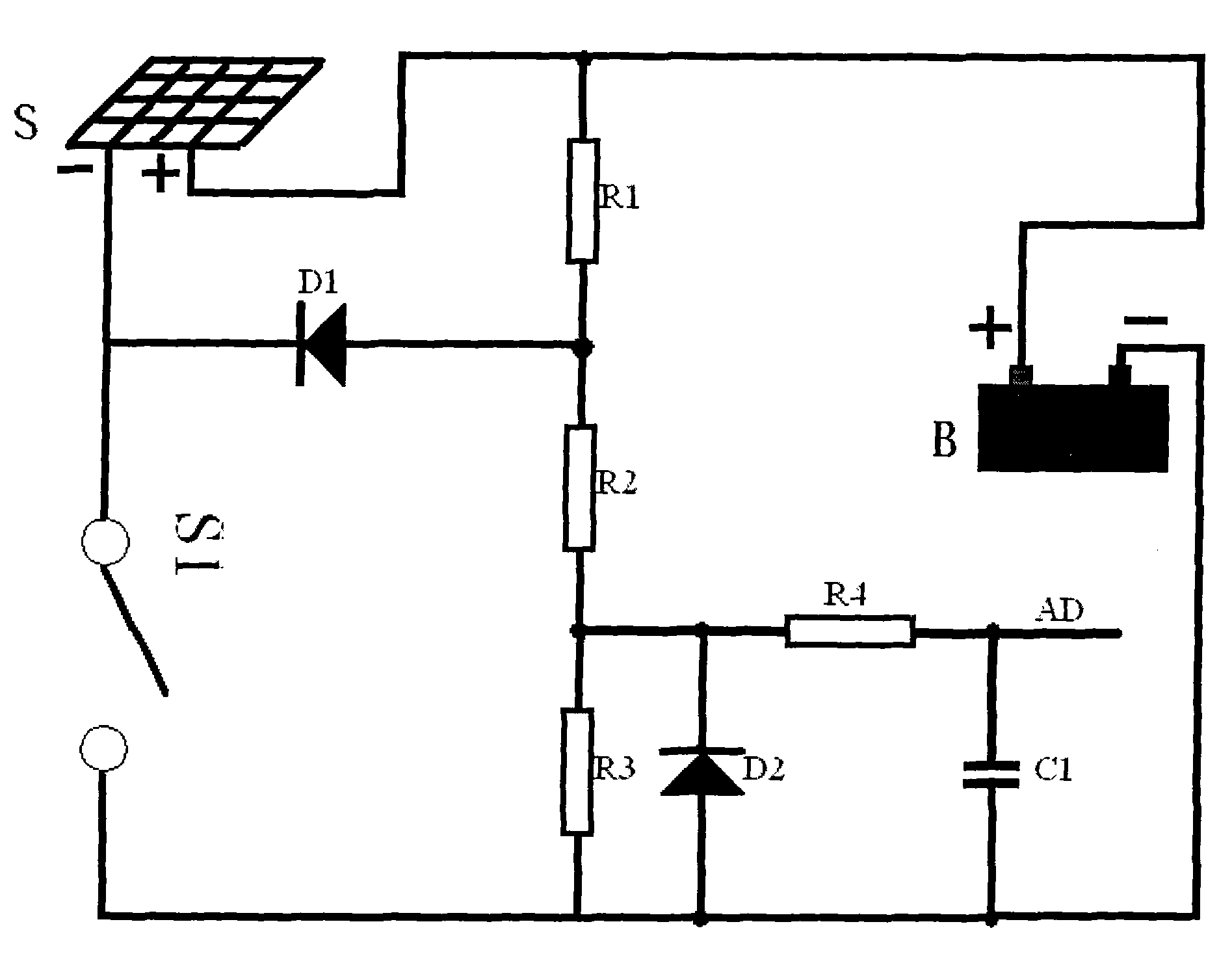 太阳能板电路图图片