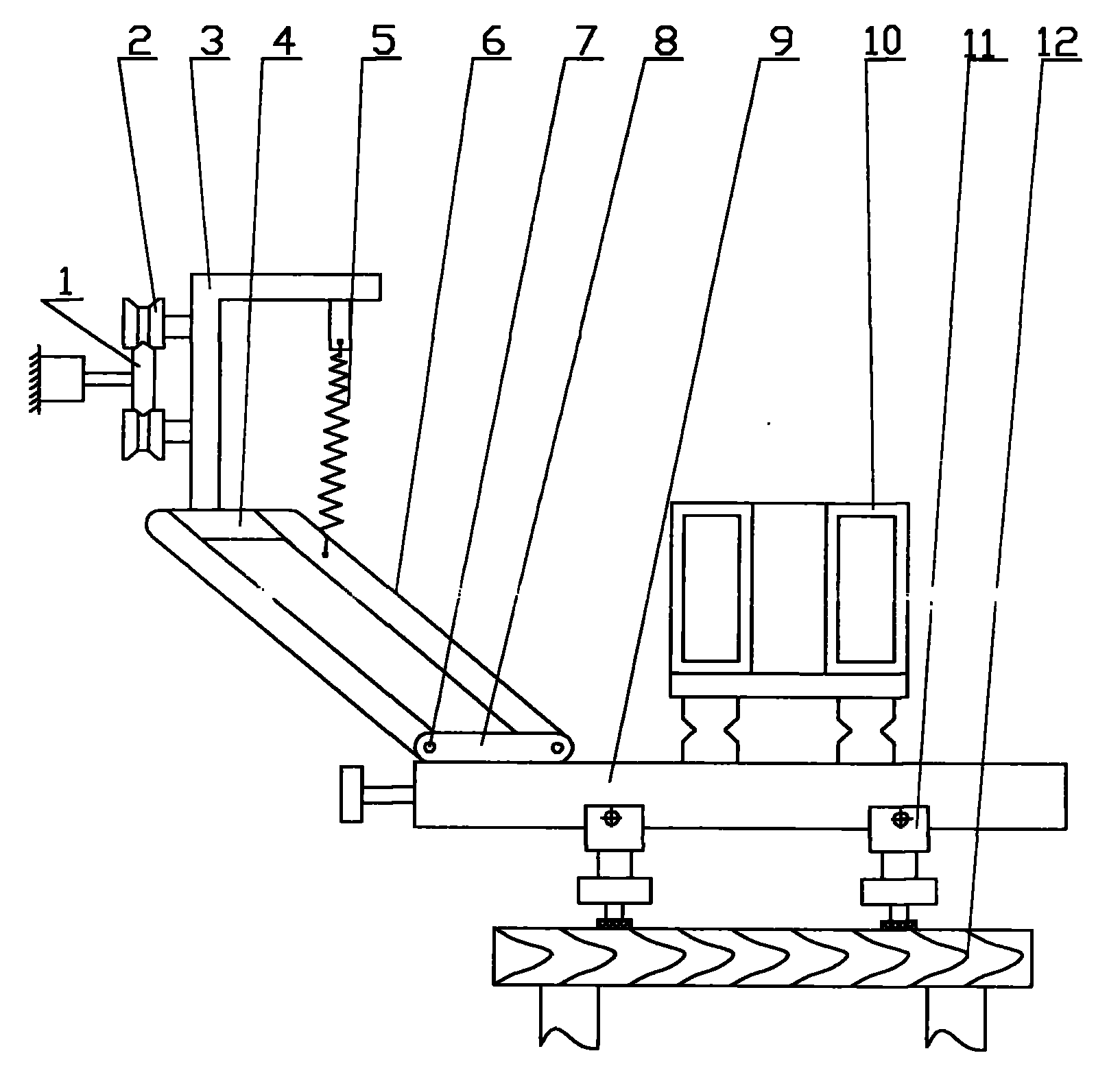 多排多轴钻孔机床四连杆板料压紧机构