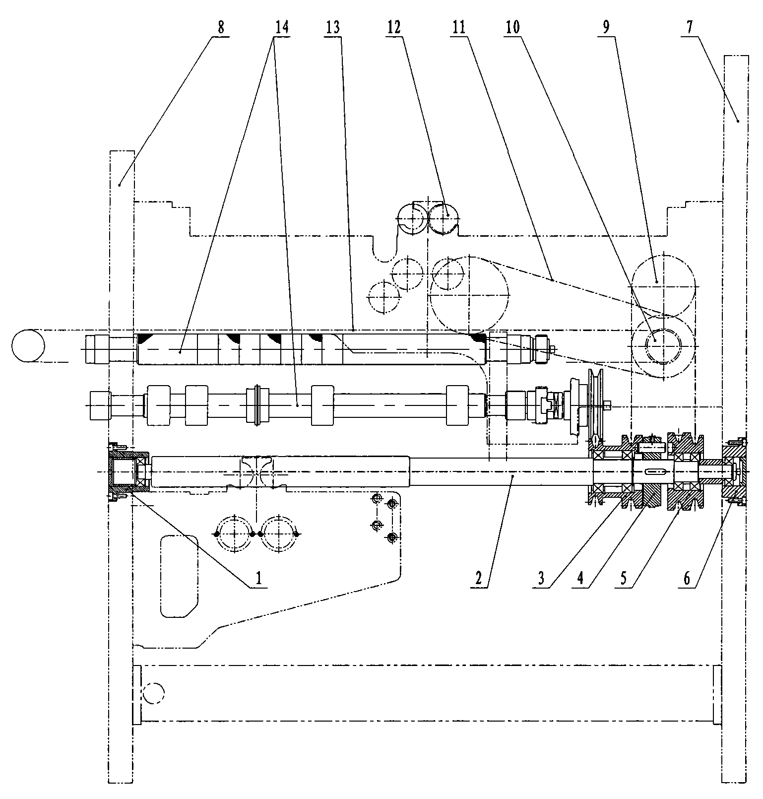 cn201381135y_机械刀混合式折页机的三折出帖辊传动装置失效