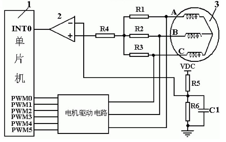 一種簡單的無刷直流電機反電動勢過零點檢測電路