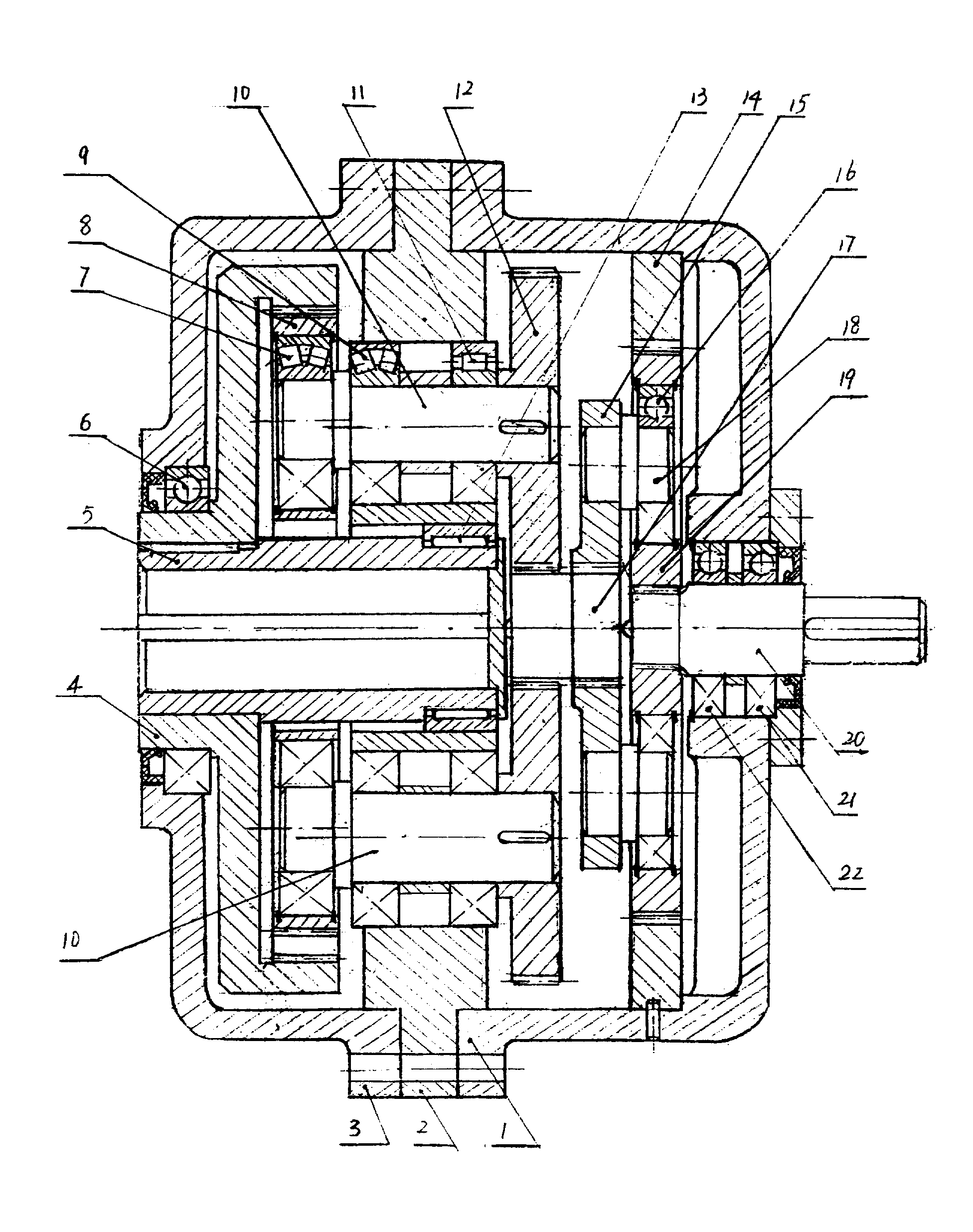 重载低速少齿差减速器