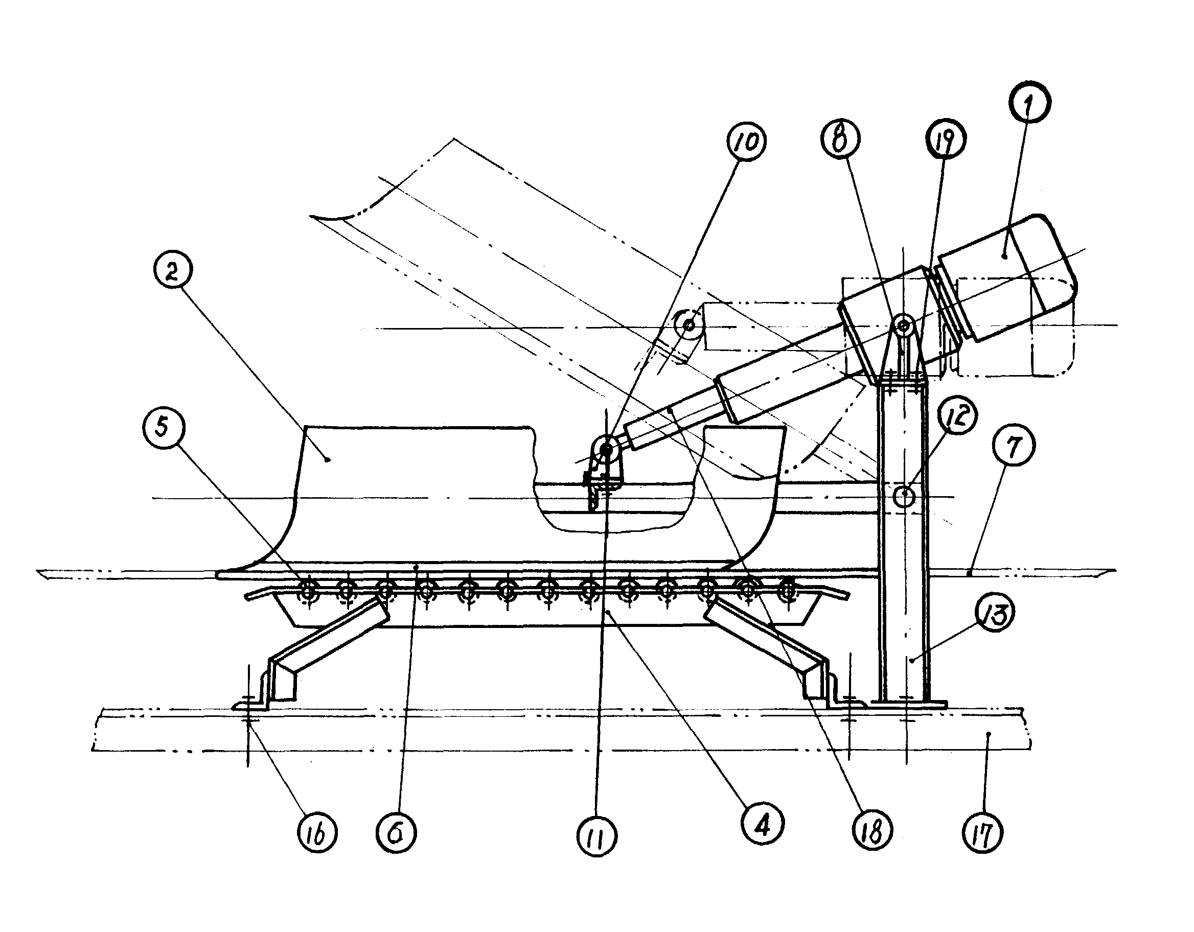 带式输送机自压式单双侧犁式卸料器