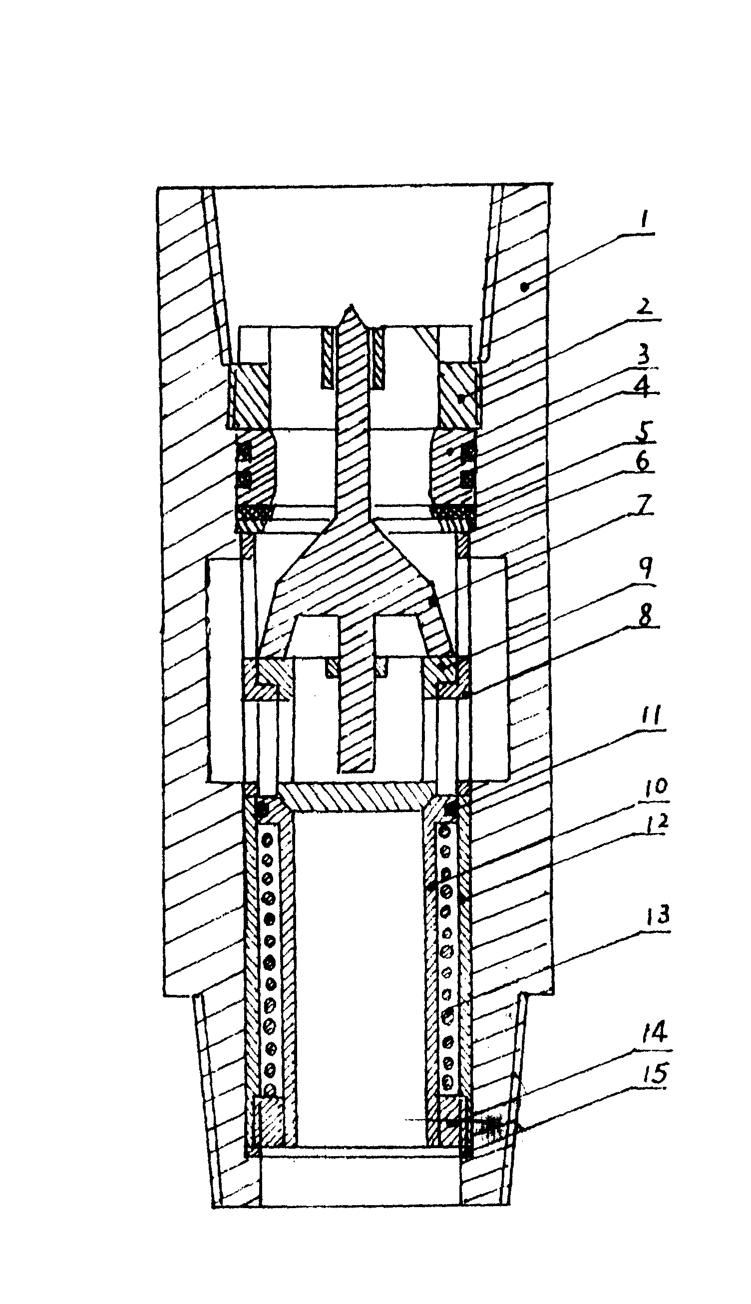 天然气钻井过程中所需的一种箭形回压阀,它解决了原钻井到区域气层时