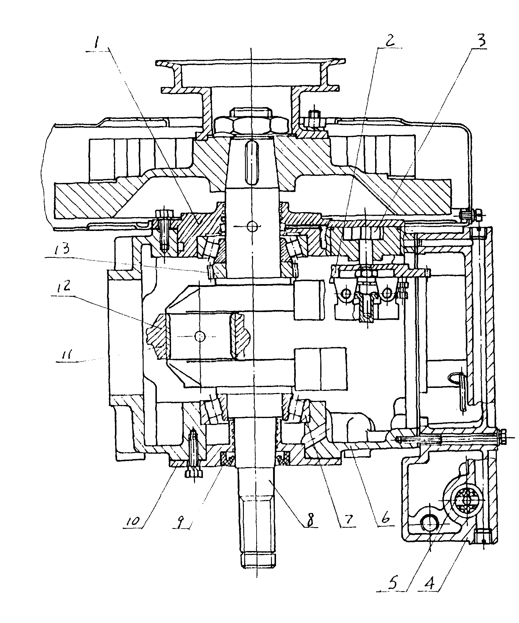 卧式立轴输出柴油机