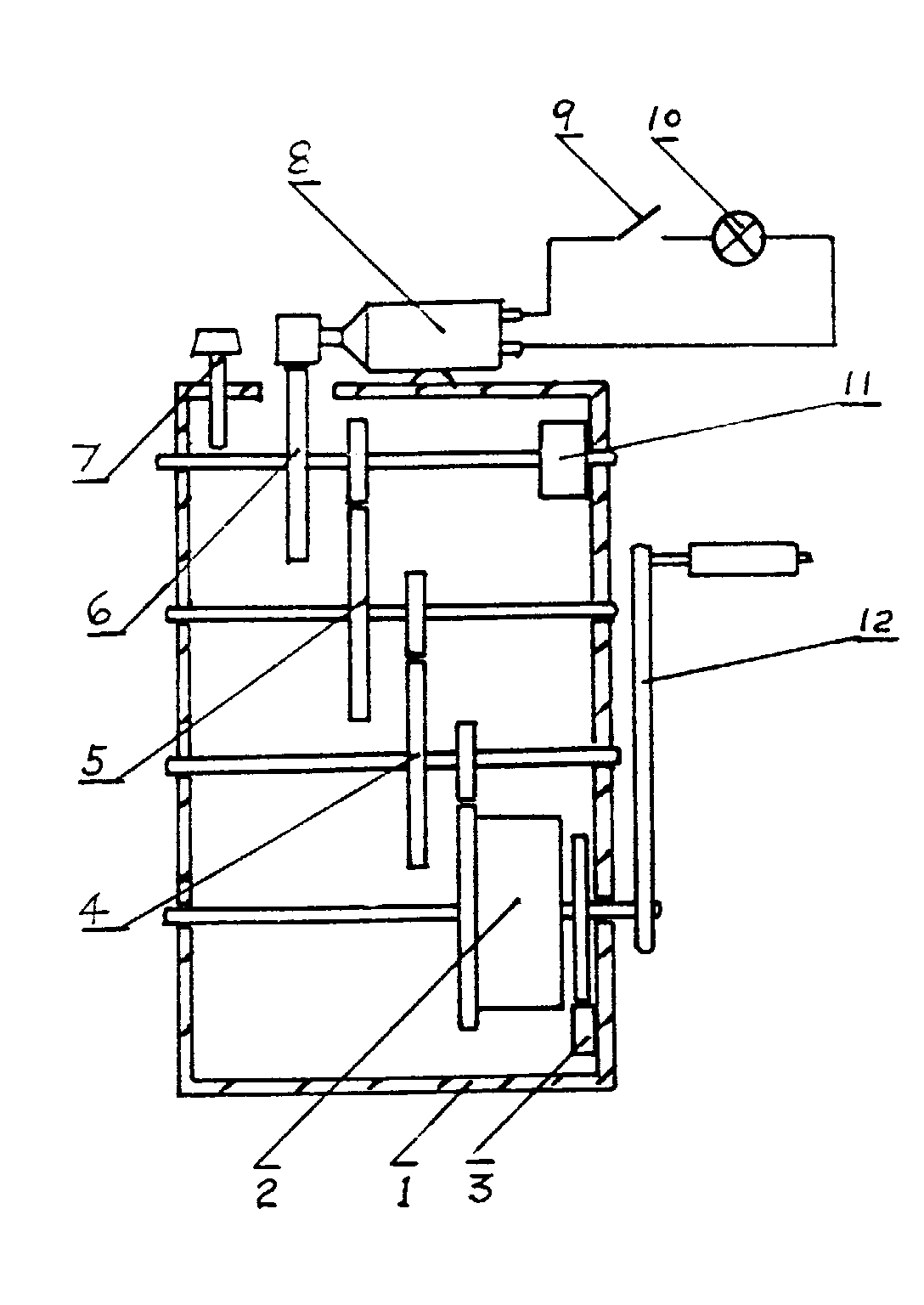 利用发条储能的家用电灯