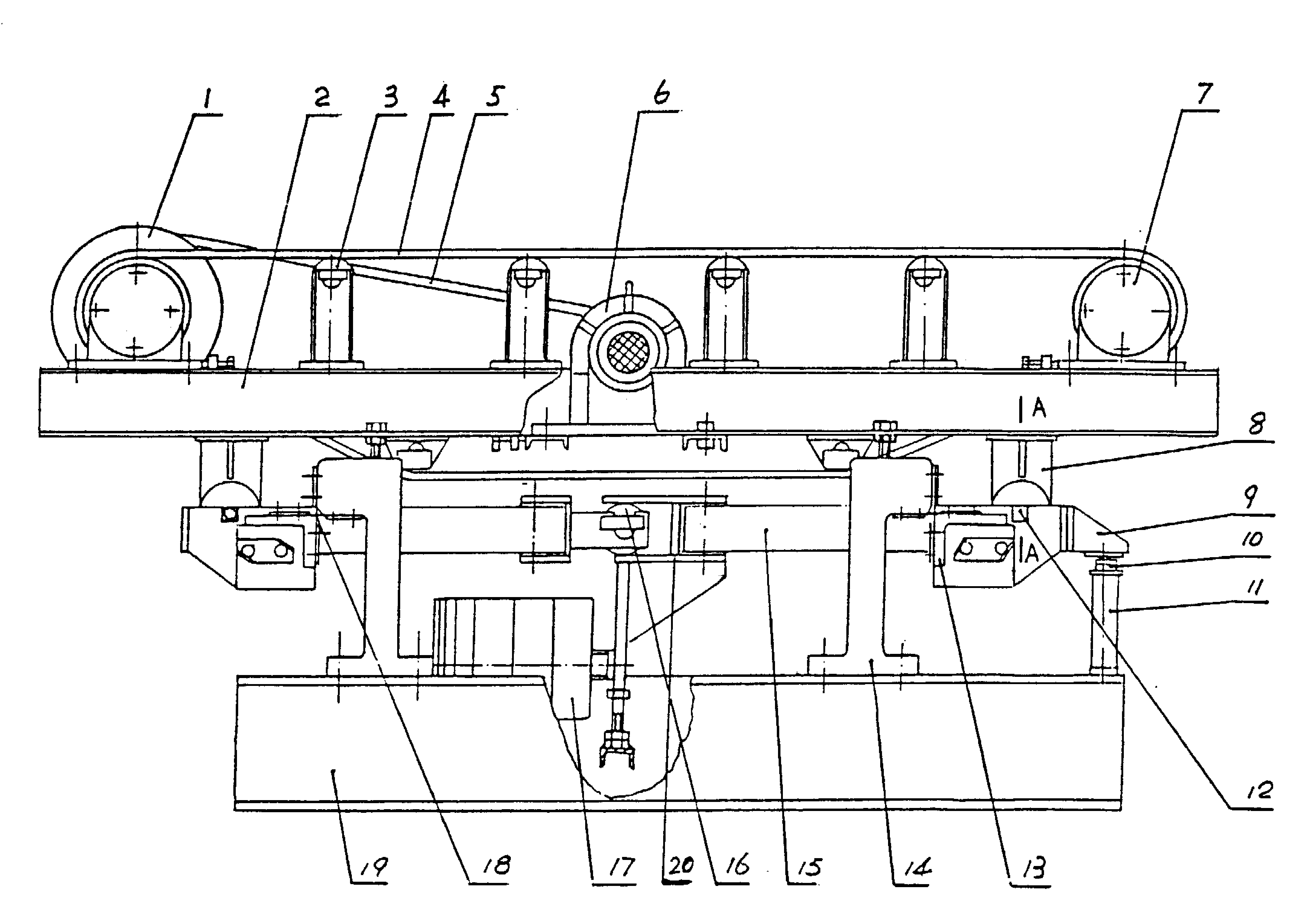 一种双悬臂电子皮带秤
