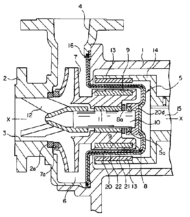 磁泵的后壳体结构