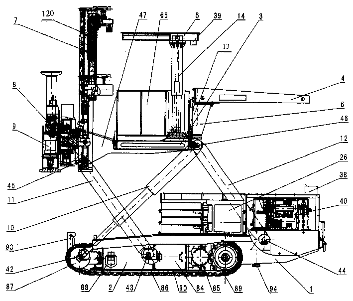 履带行走式锚杆钻车