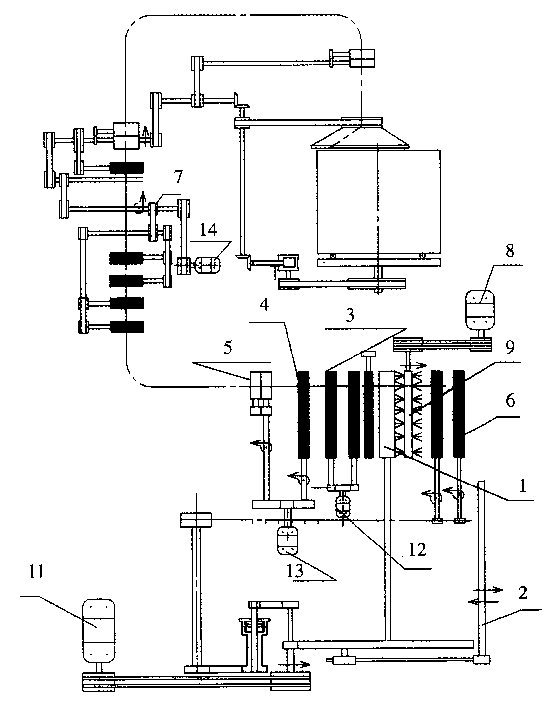 一种四驱动联动精梳机