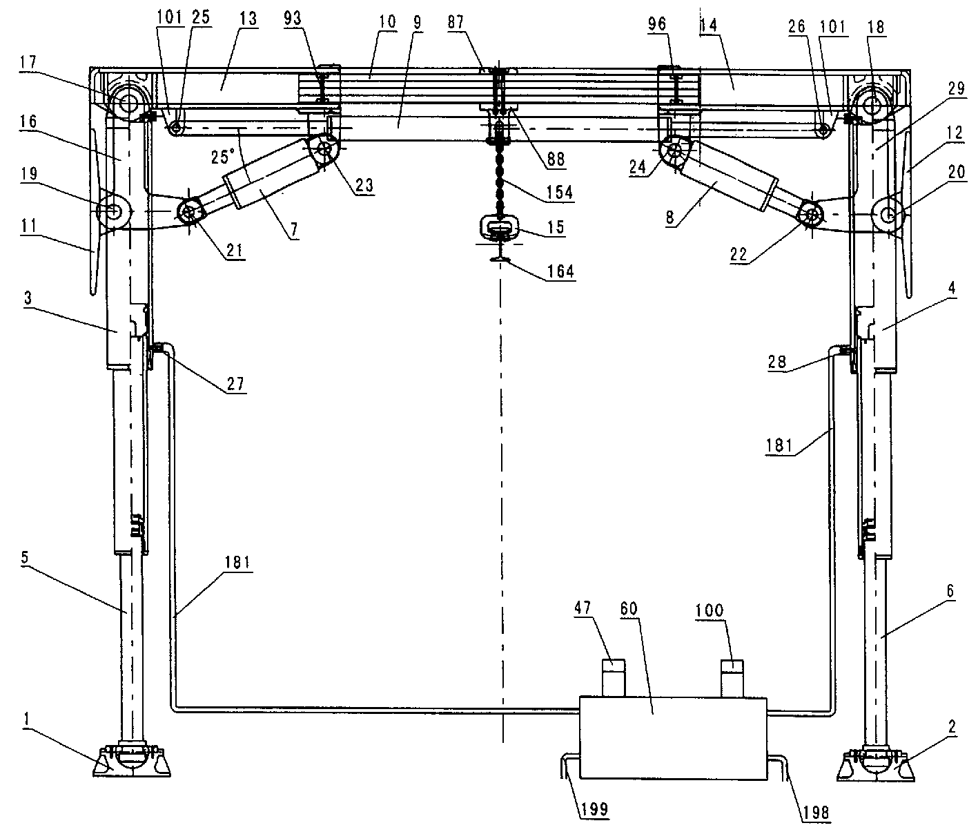 采煤巷道超前支护悬挂移动式液压支架