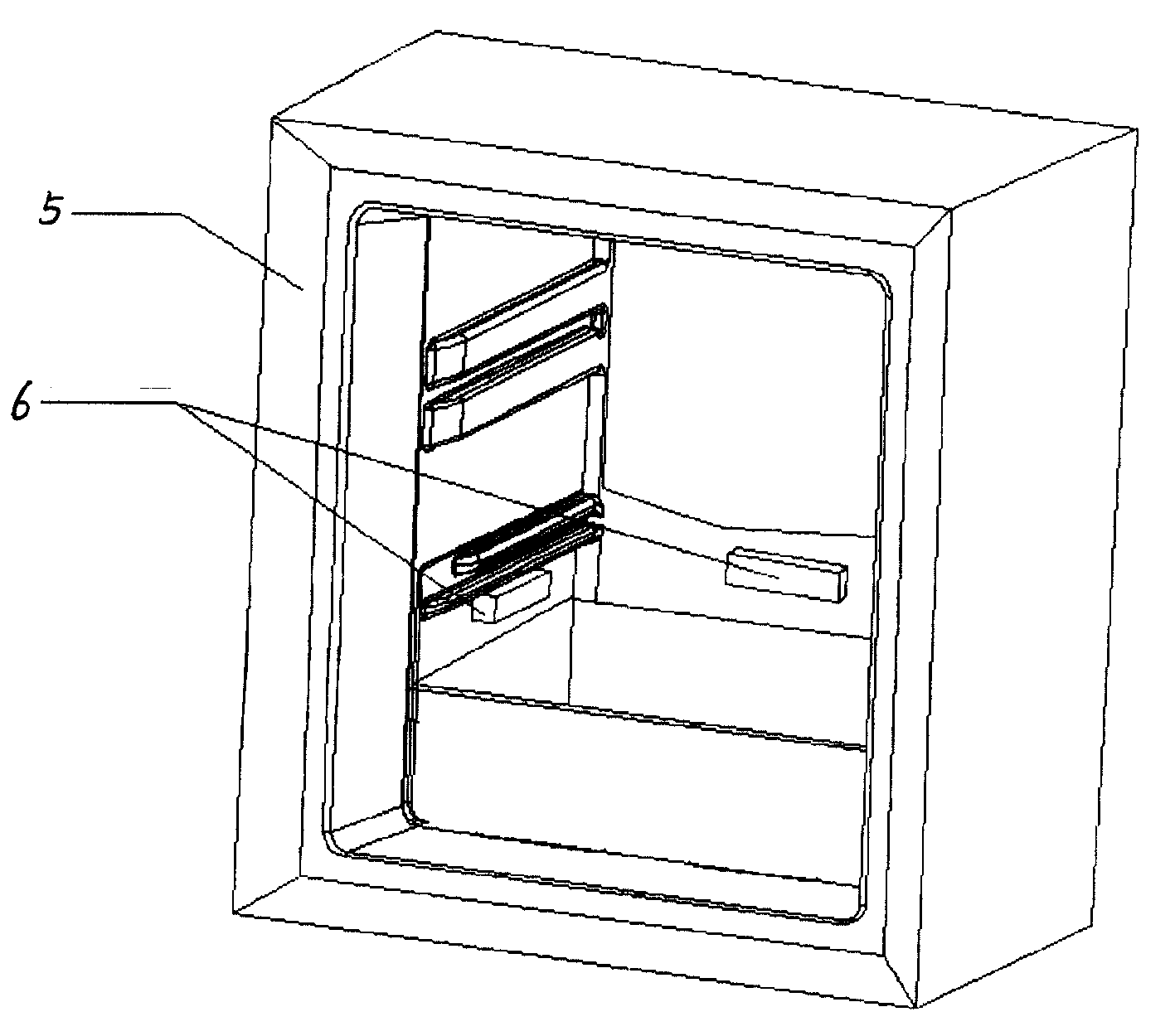 冰箱立体图画法图片