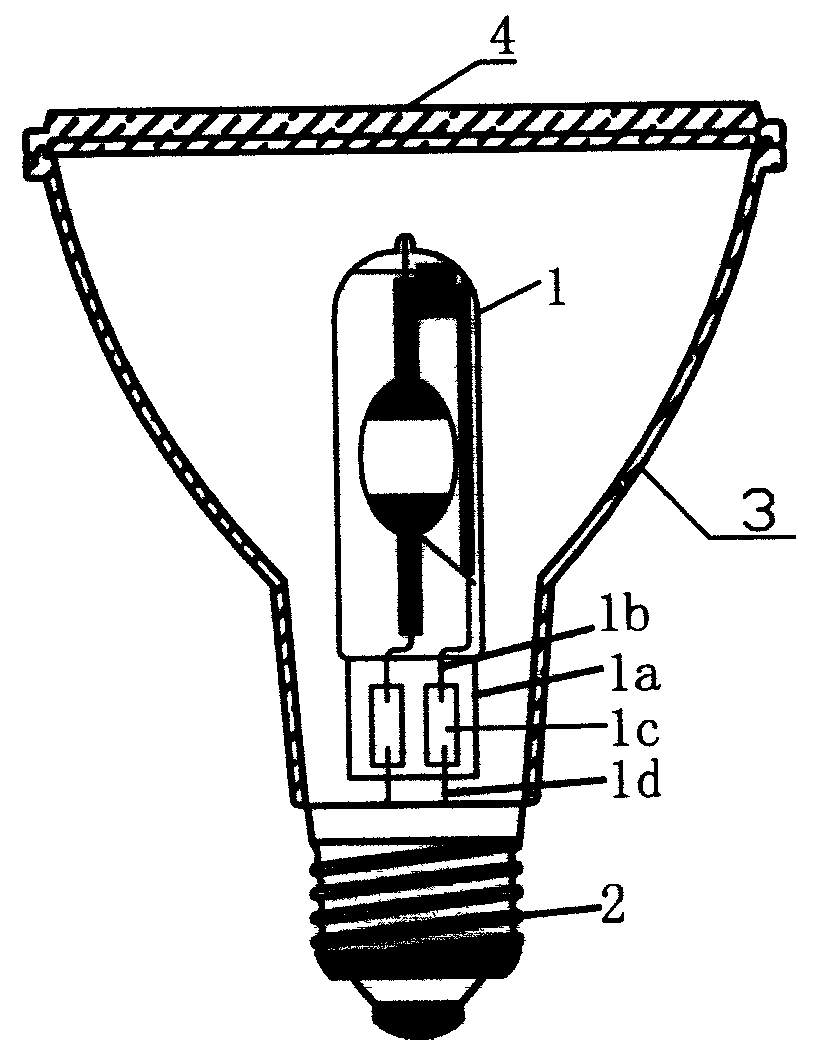 结构紧凑,体积小,使用范围广泛的无需其他灯具及电器配套的单端金卤灯