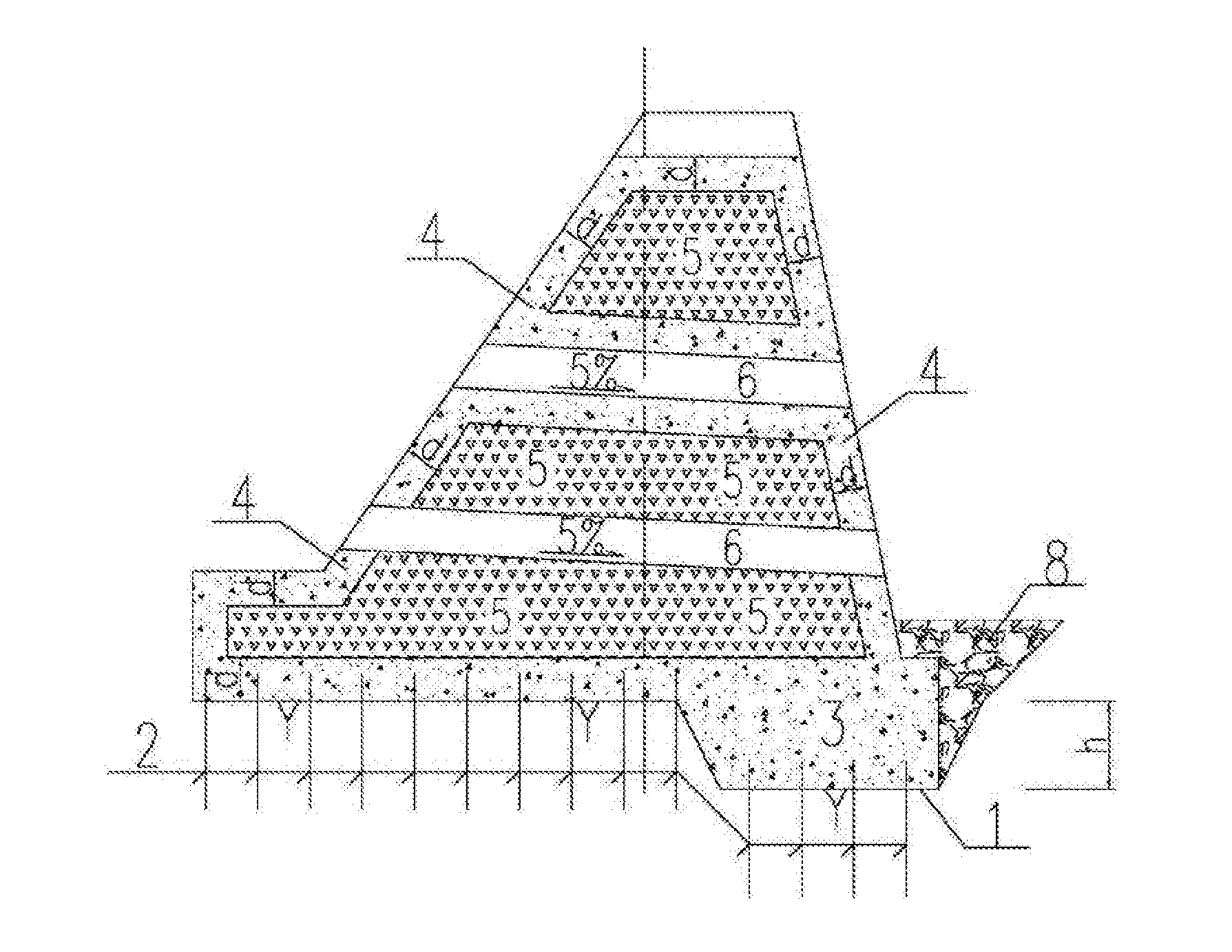 economical debris flow blocking dam structure and construction