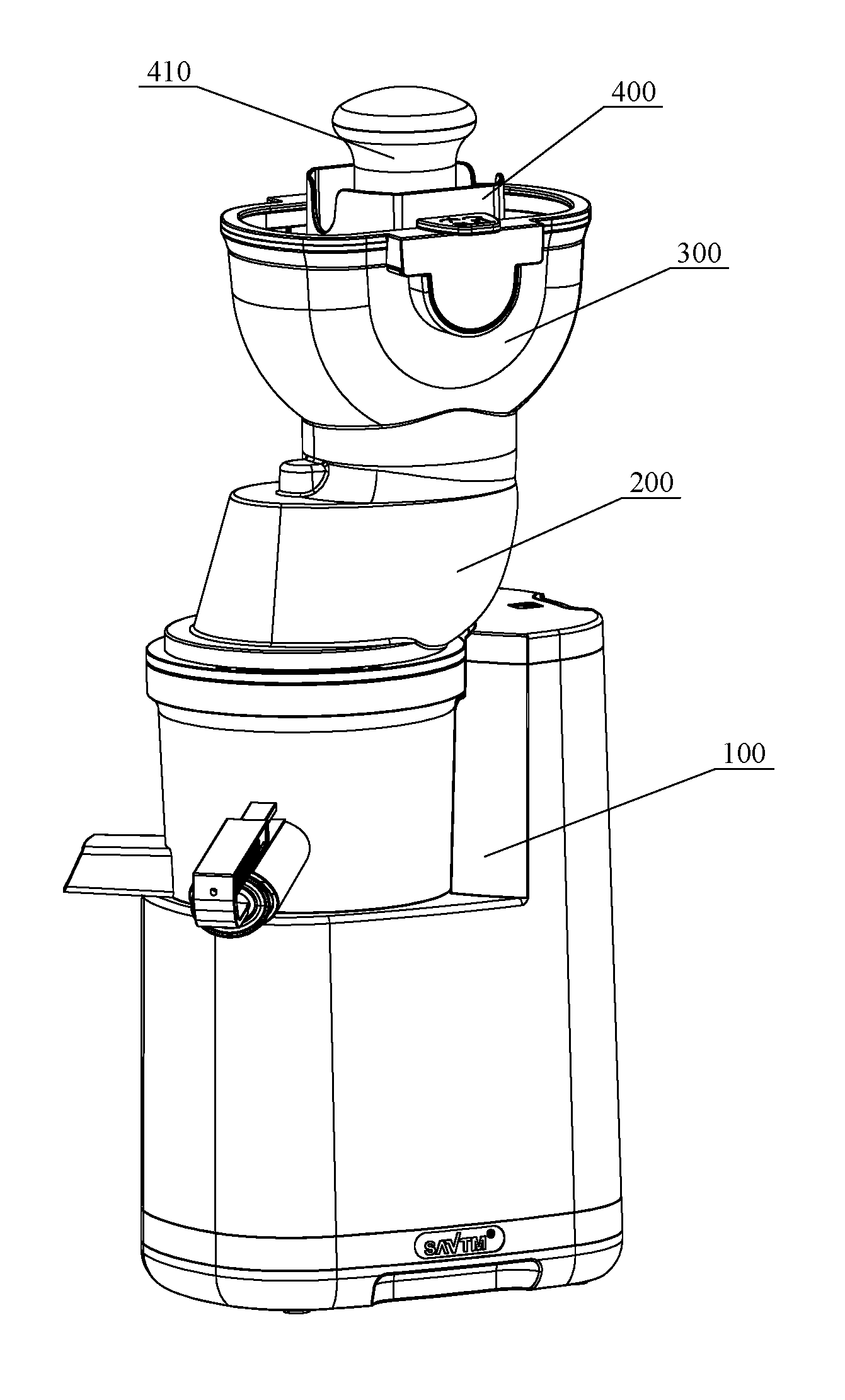 juice extractor and feeding apparatus thereof