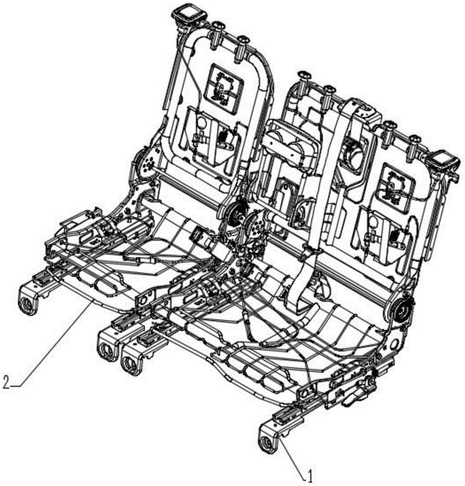 一種汽車四六分座椅骨架