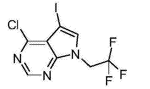 [0362 4-氯-5-碘-7(2,2,2-三氟乙基-7h-吡咯并[2,3-d]嘧啶[0363]