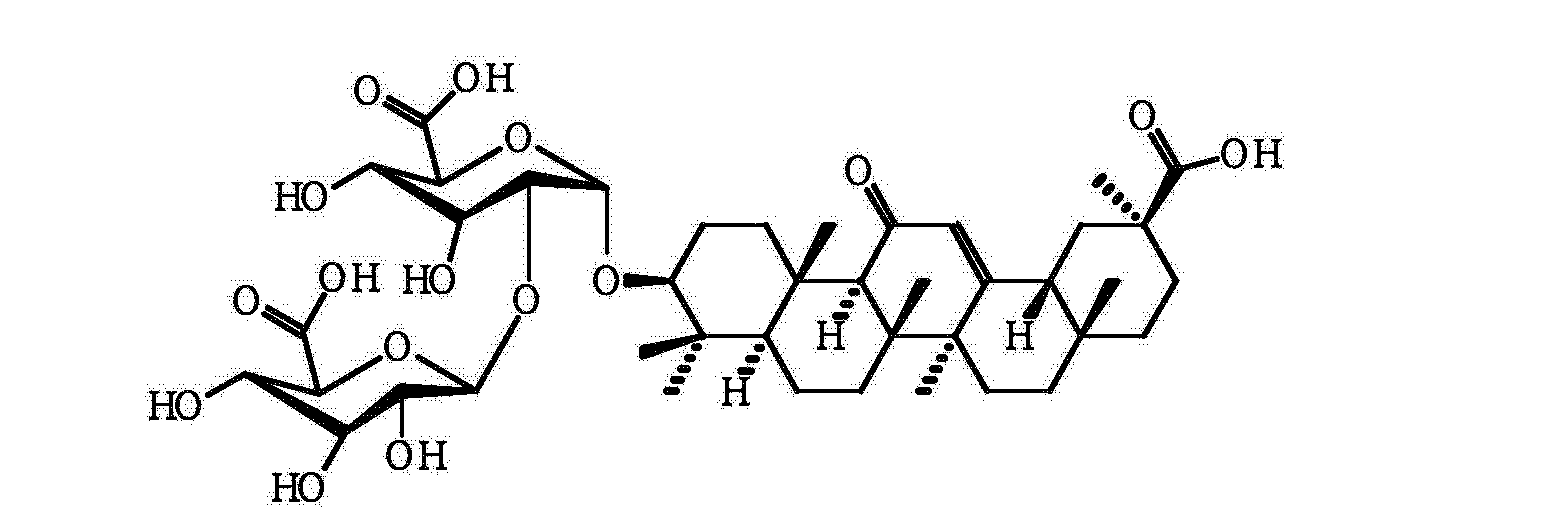 [0004[0003 游离甘草酸,为五环三萜类化合物.