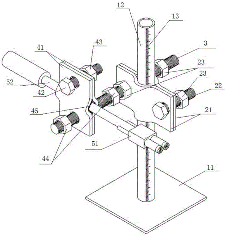 cn208846029u_一种并列式声强传感器固定夹持装置