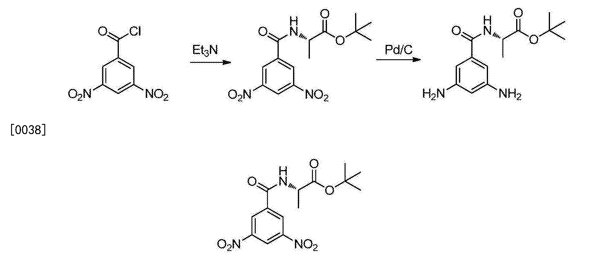 [0036] (s)-叔丁基2- (3,5-二氨基苯甲酰)丙甲酸甲酯的合成[0035]