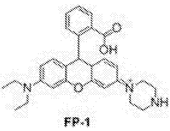 結構式如下:[0010] —種同時或分別檢測細胞溶酶體內硫化氫和次氯酸的