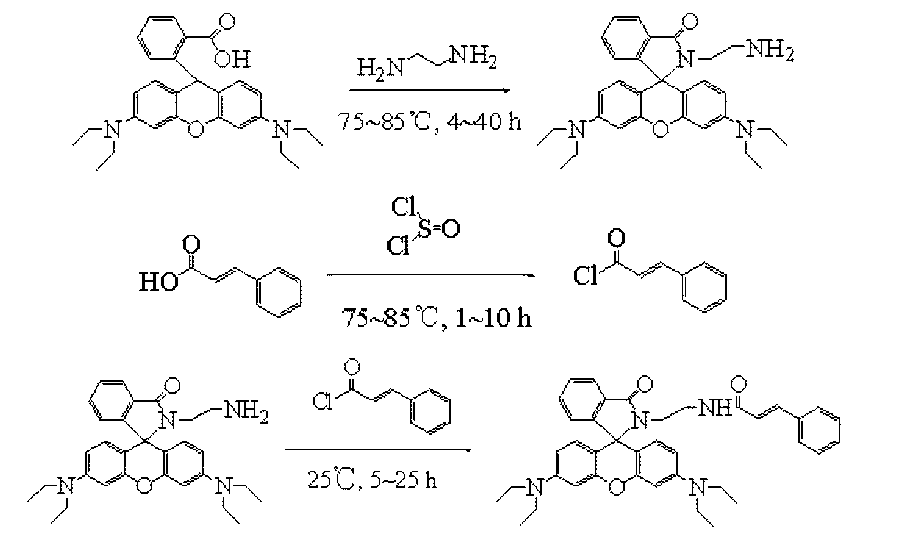 基于罗丹明b乙二胺肉桂酸衍生物的高选择性hg