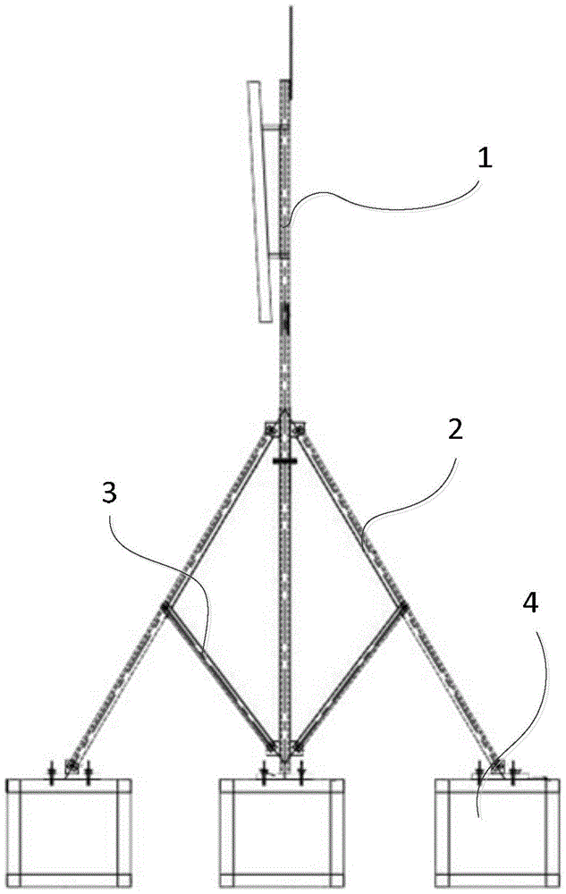 一种用于通讯基站天线安装的配重支架