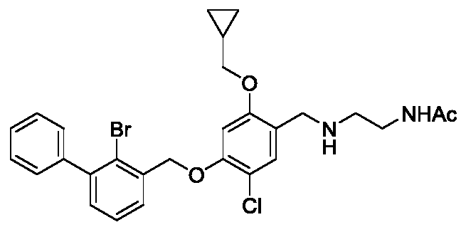 n-乙酰氨基乙基-2-(环丙基甲氧基)-4-(2-溴-3-苯基苄氧基)-5-氯苄胺n