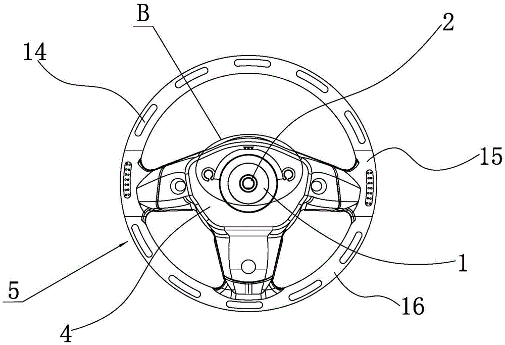 cn209395855u_拼接式轉向盤總成