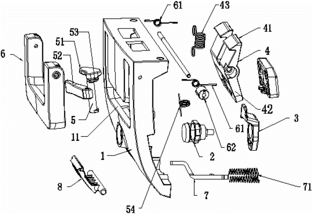 摩托车后备箱锁体结构